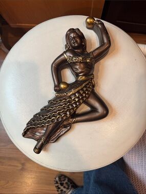 Vintage chalkware dancer